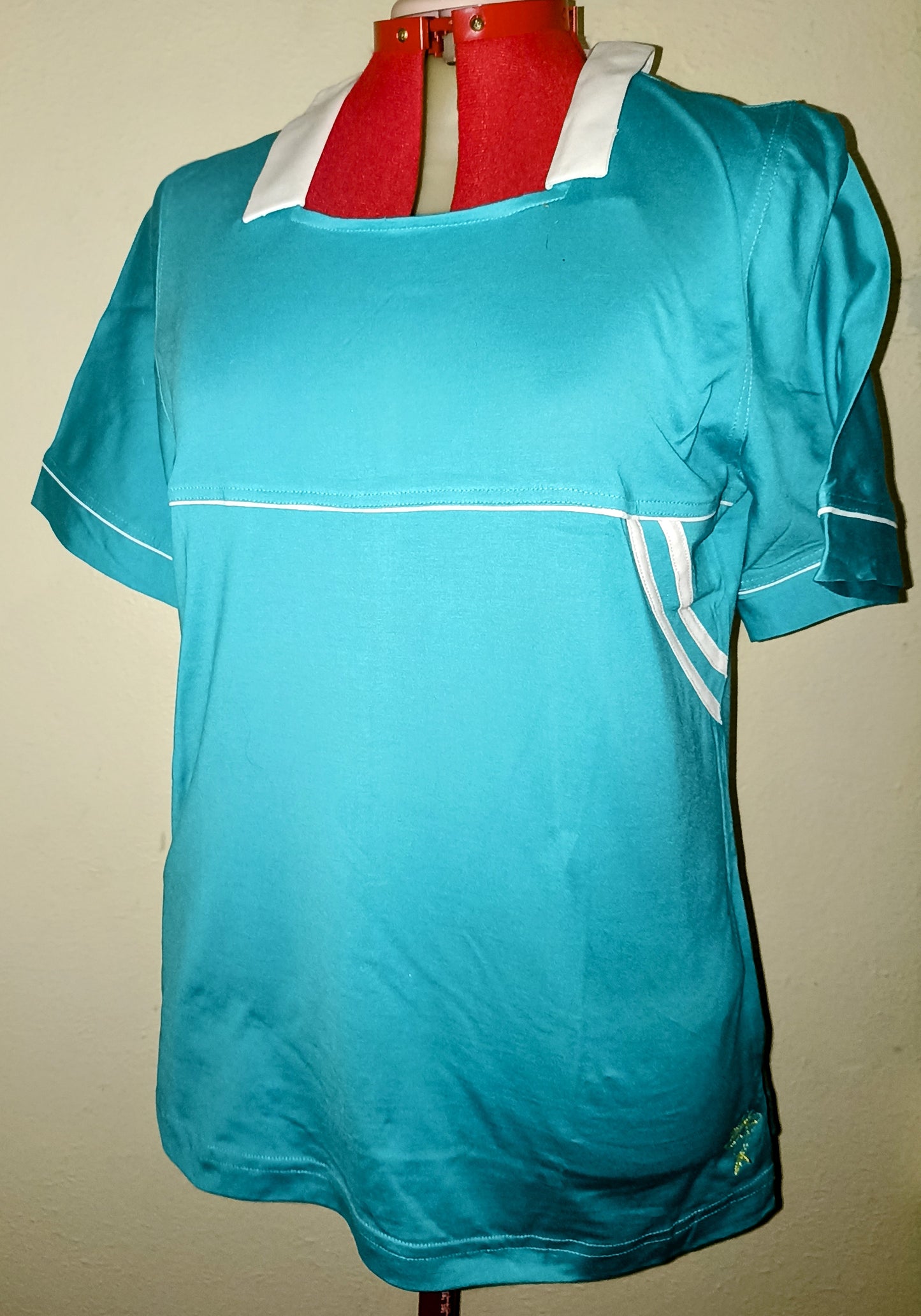 Marine Shirt - Turquoise and White