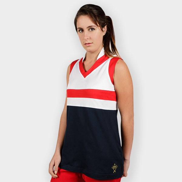 Chic Shirt - Navy, White and Red