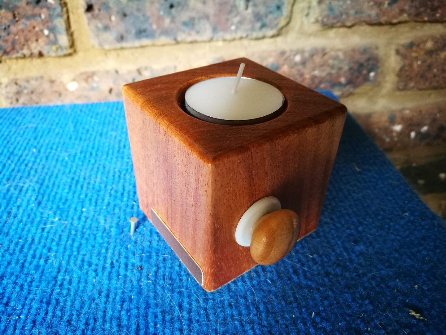 Wooden Block Candle