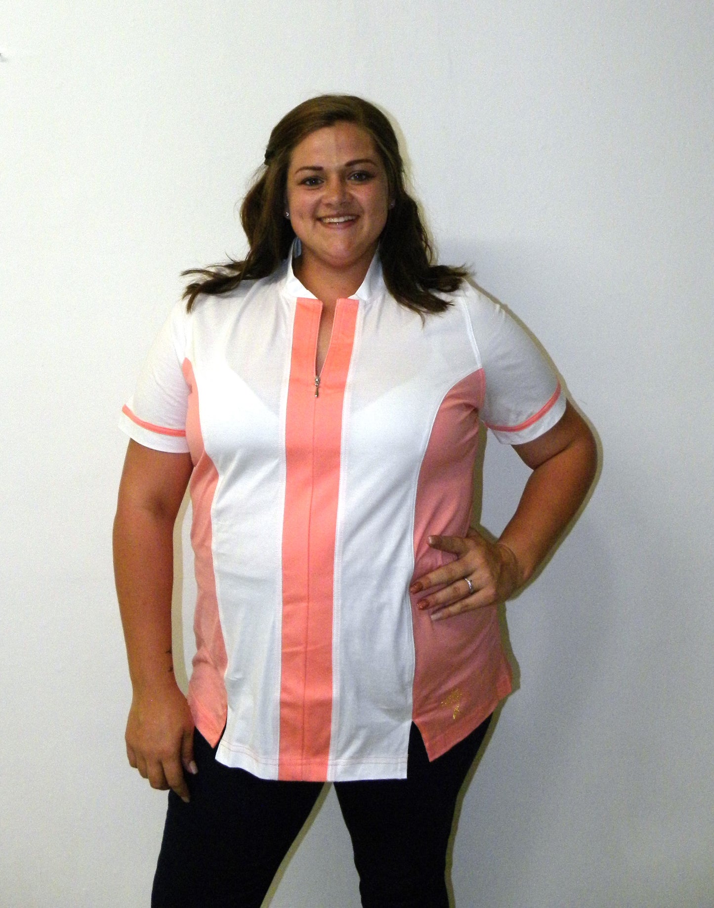 Leisure Shirt - White and Melon