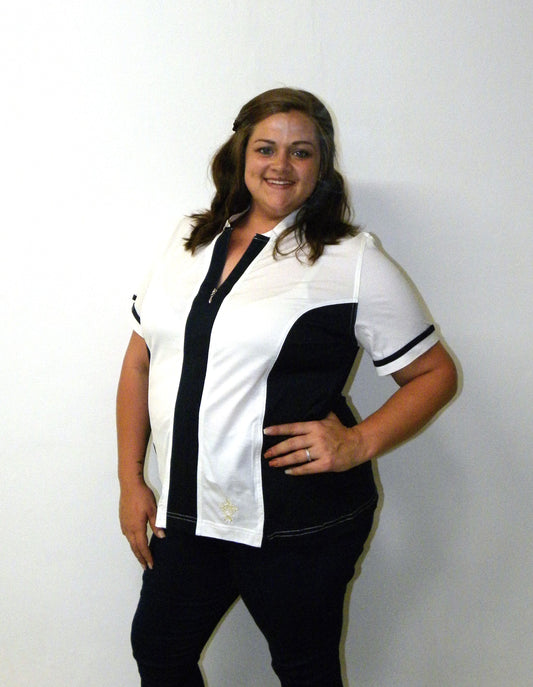 Leisure Shirt - White and Navy