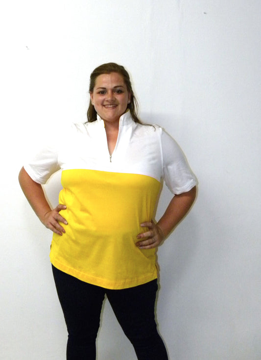 Versatile Shirt - White and Yellow