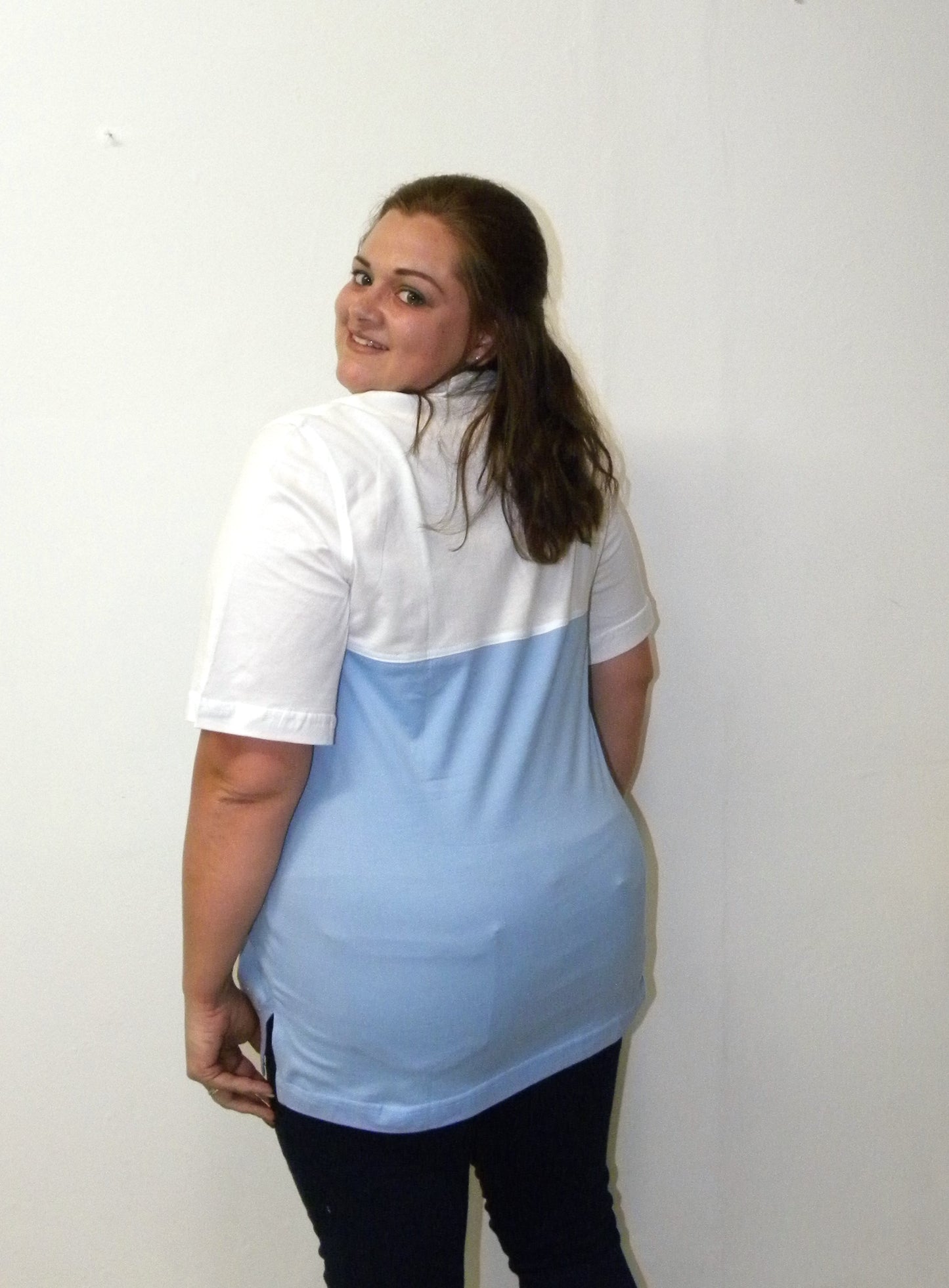 Versatile Shirt - White and Light Blue