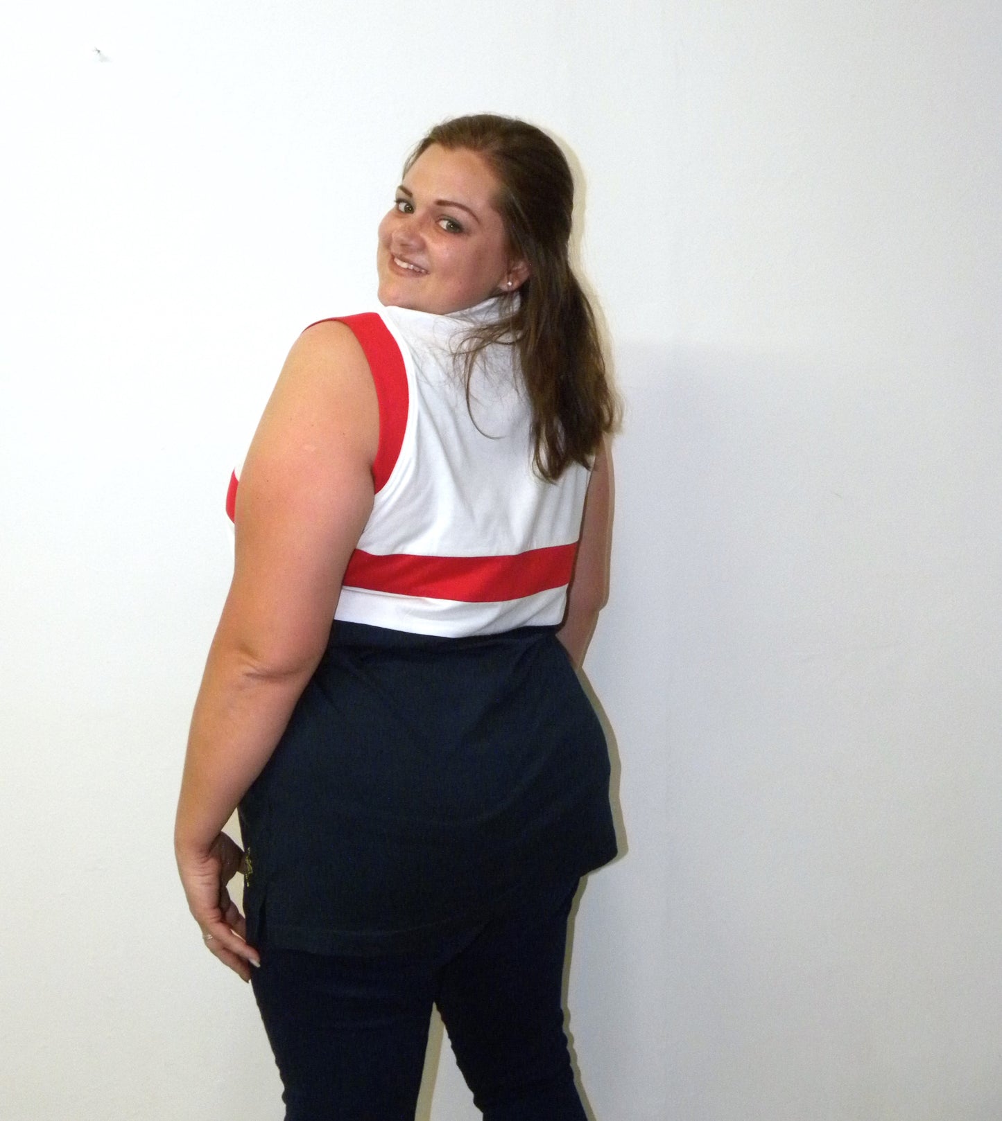 Chic Shirt - Navy, White and Red