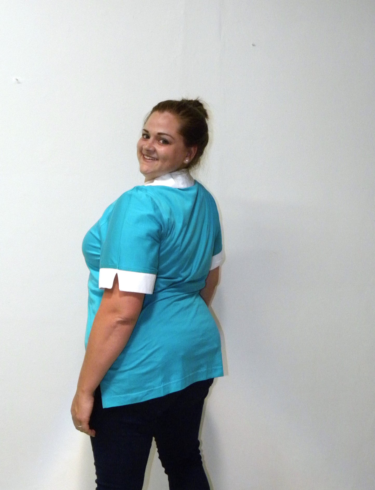 Classic Shirt - Turquoise and White