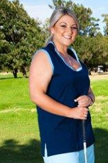 Sporti Shirt - Navy and Light Blue