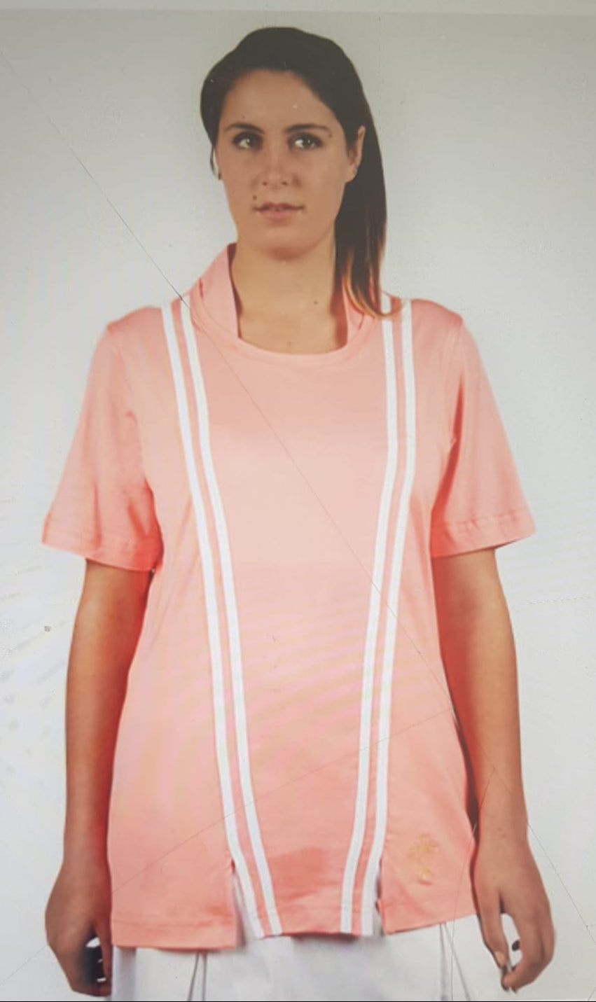 Dual Shirt - Melon and White