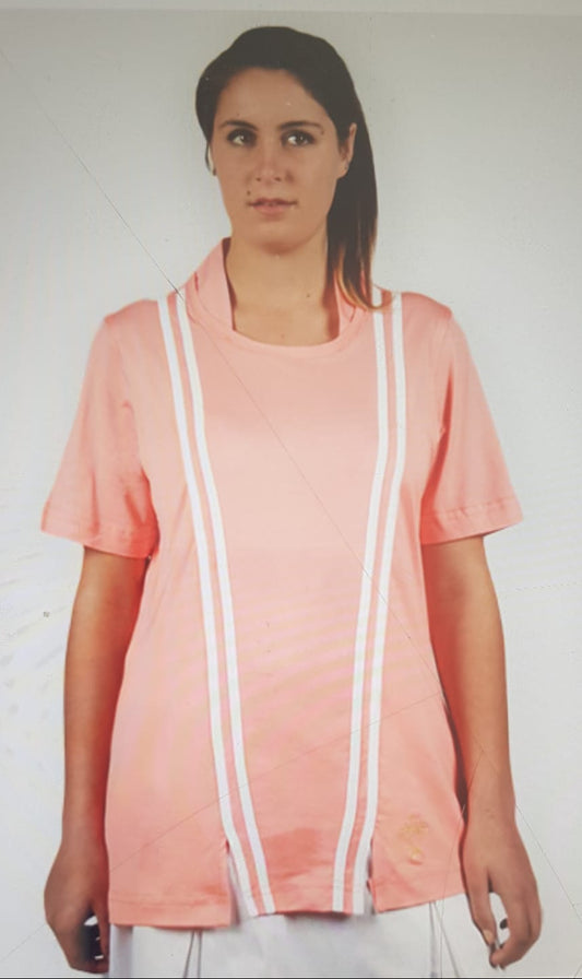 Dual Shirt - Melon and White