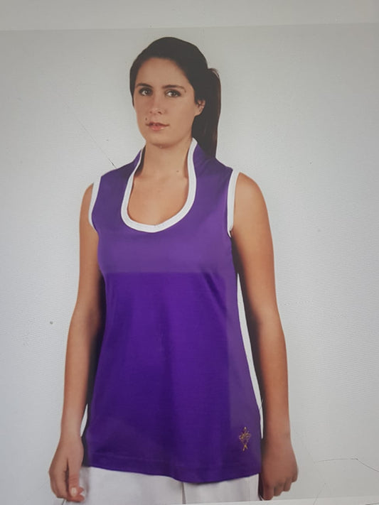 Sporti Shirt - Purple and White