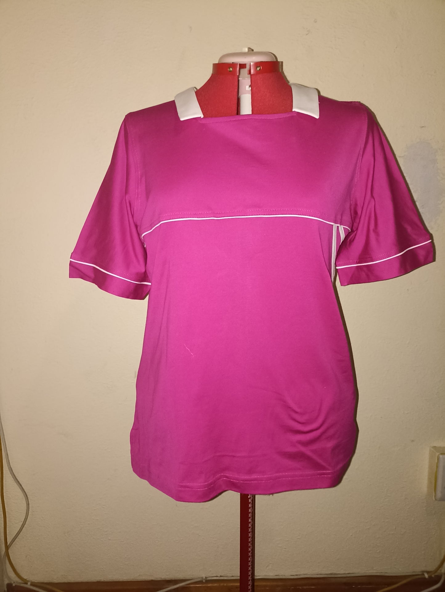 Marine Shirt - Pink and White