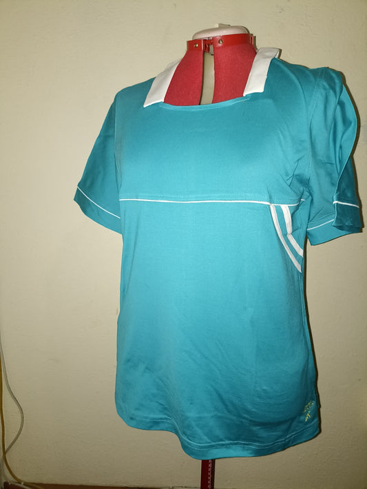 Marine Shirt - Turquoise and White
