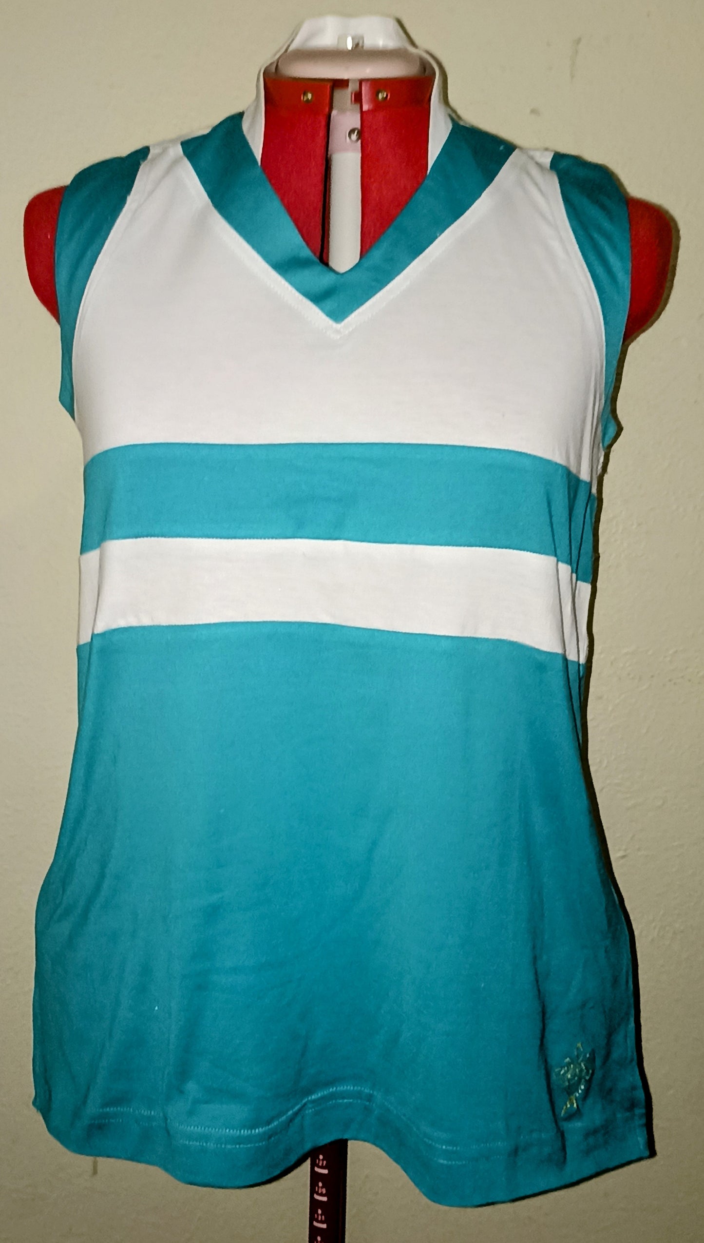 Chic Shirt - Turquoise and White