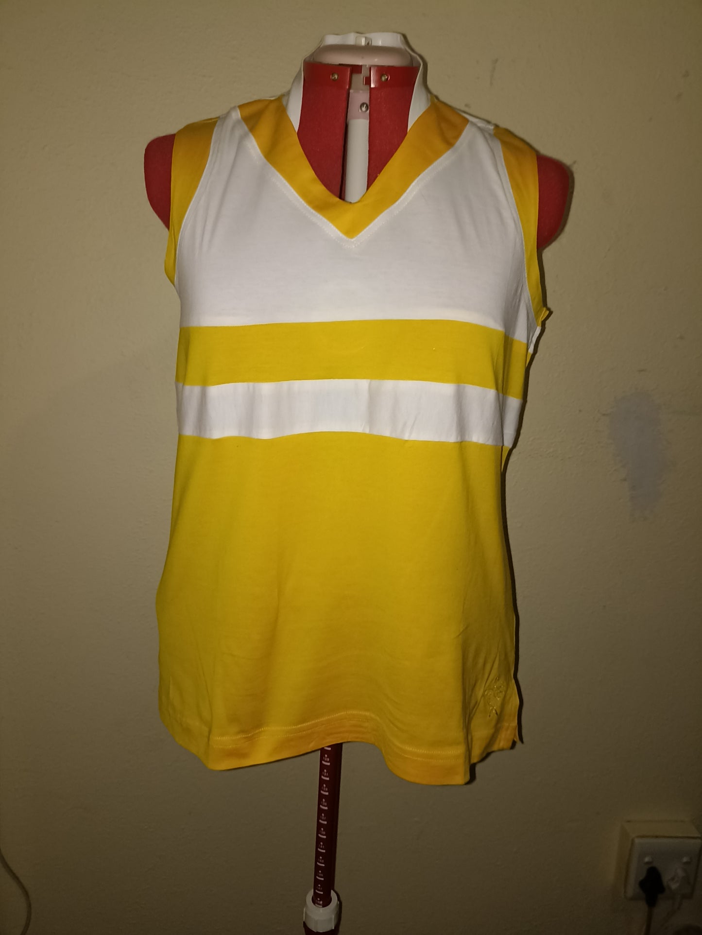 Chic Shirt - White and Yellow