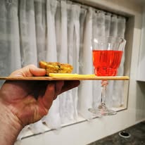 Wooden Cheese and Wine Plate