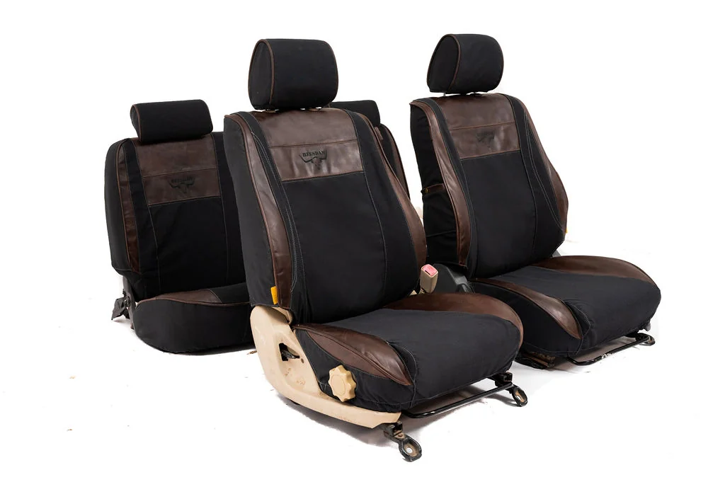 Legacy Plus seat cover in Charcoal dark leather-look finish