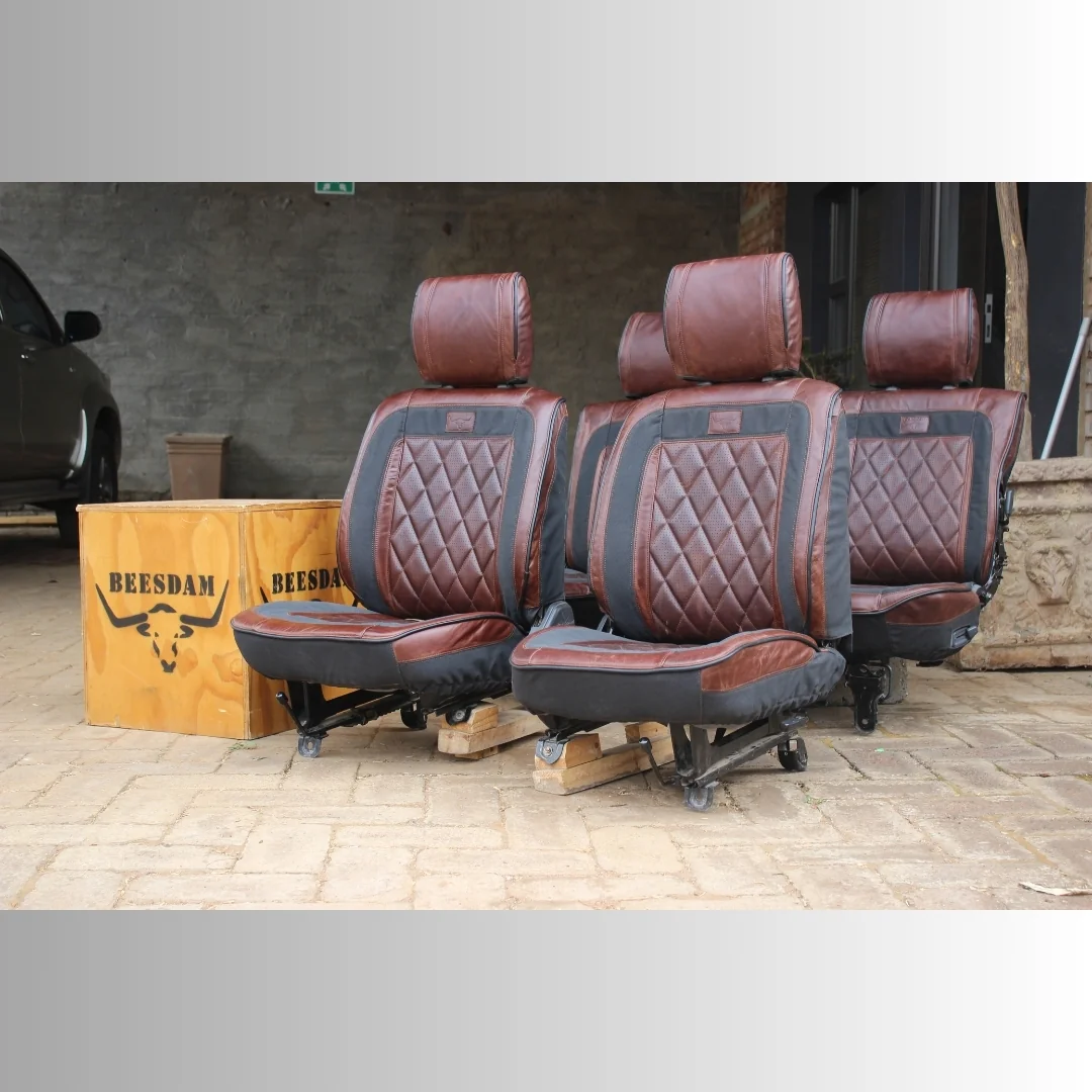 Legacy Pro flagship seat cover in Charcoal leather-look luxury interior